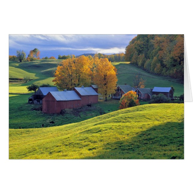 EE. UU., Vermont, granja Jenne. Colinas verdes ond (Anverso (Horizontal))