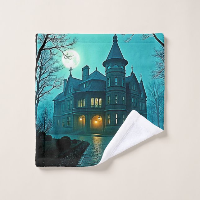 Eerie Victorian Mansion Moonlight (Toallita)