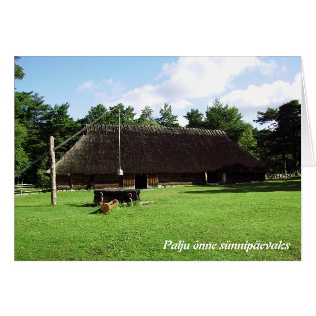 Eesti / Estland / Geburtstags Karte (Anverso (Horizontal))