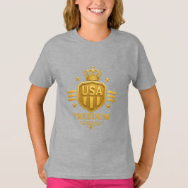 EEUU Freedom Golden Emblem Chicas camiseta básica