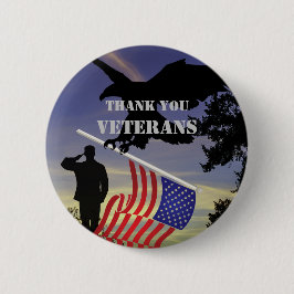 EEUU Gracias Veteranos Personalizado Tamaño Botón