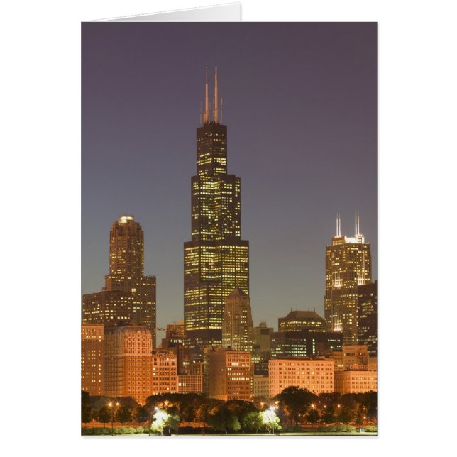 EEUU, Illinois, Chicago: City Skyline / Evening (Frente)