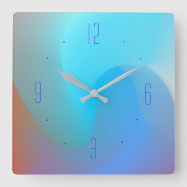 Efecto acuarela azul/aqua/tierra > Relojes lisos (Anverso)