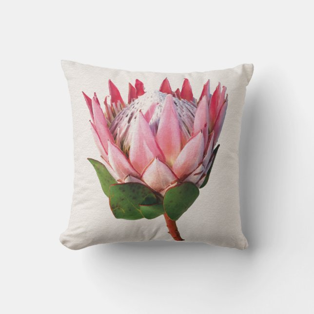 Efecto acuarela Protea Doble almohada de decoració (Anverso)