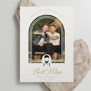 Efecto arco Mejor hombre Funny Boda Propuesta simp