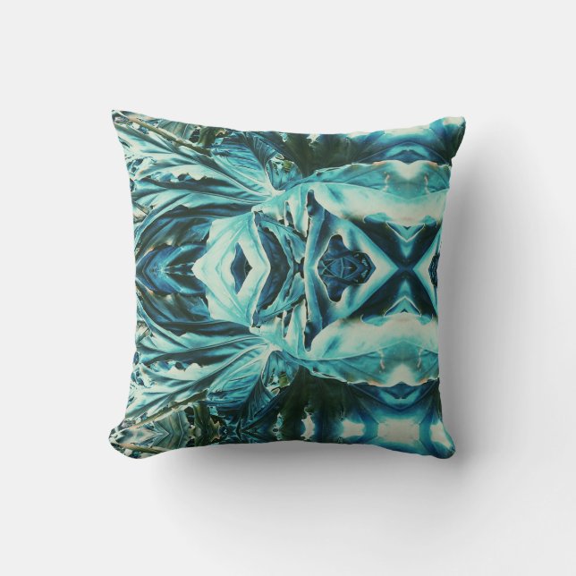 Efecto Cool Calidoscopio Verde Almohada De Tirar P (Anverso)