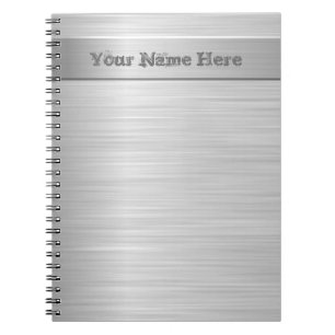 Efecto de acero cepillado - libreta