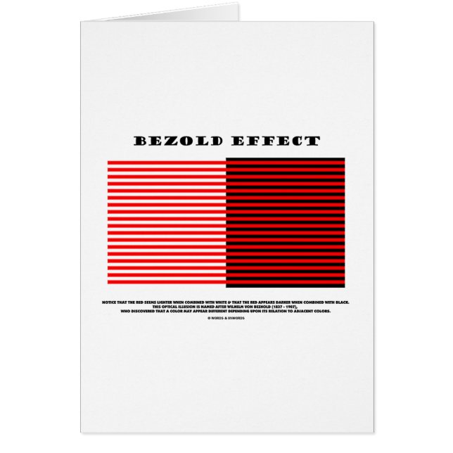 Efecto de Bezold (ilusión óptica) (Frente)