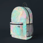 efecto de bolsa de plástico falso<br><div class="desc">mochila de fondo pastel</div>