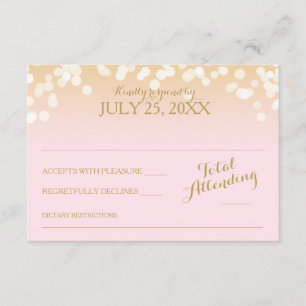 Efecto de boquilla rosa y dorada RSVP
