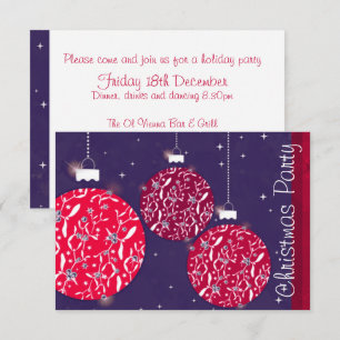 Efecto de brillo de los baubles invitación de fies