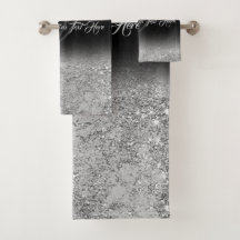 Efecto de brillo impreso Bling Silver Glam negro