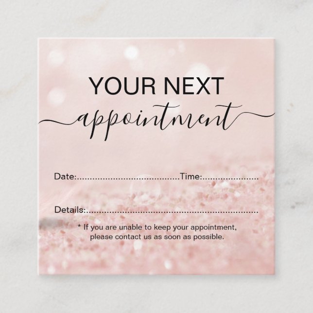 Efecto de luz rosa romántico cita purpurina (Anverso)