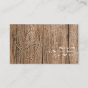 efecto de madera tarjeta de visita de nombre talla