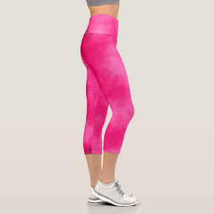 Efecto de nube magenta Capri Leggings