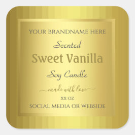 Efecto de oro de las etiquetas de los envases de l