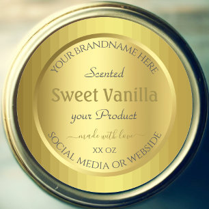 Efecto de oro de las etiquetas de los envases de l