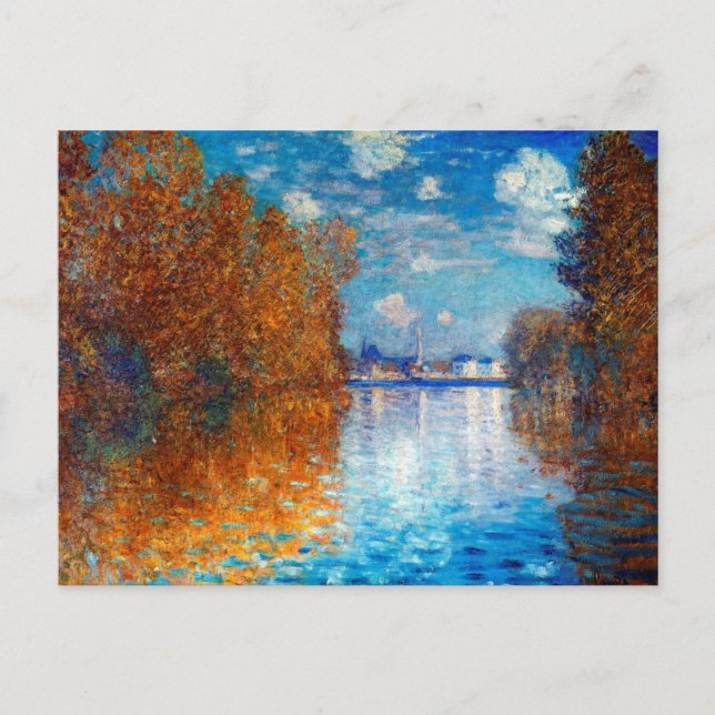 Efecto de otoño en Argenteuil por Monet Tarjeta po (Anverso)