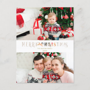 Efecto de Papel Cortado Navidad Foto Personalizada