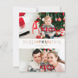 Efecto de Papel Cortado Navidad Guión de Foto Pers