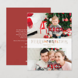 Efecto de Papel Cortado Navidad Guión de Foto Pers