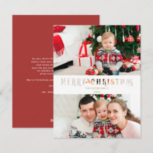 Efecto de Papel Cortado Navidad Guión de Foto Pers