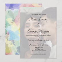 Efecto de truco de barril Invitación a la boda LGB