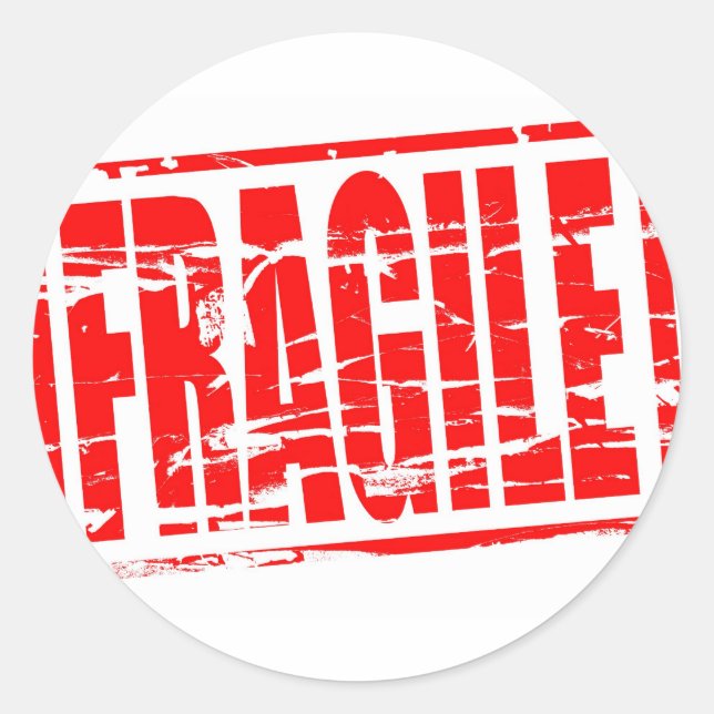 Efecto del sello de goma rojo frágil (Anverso)