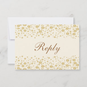Efecto dorado confetti sobre la crema RSVP