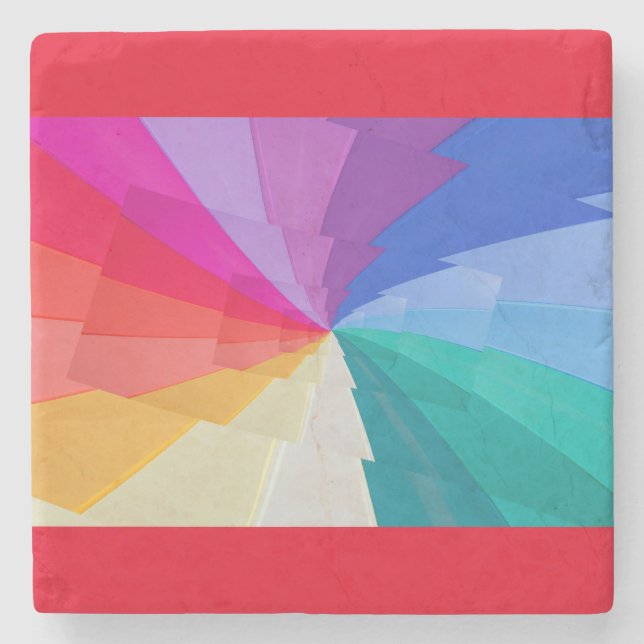 Efecto Droste en posavasos de piedra (Anverso)