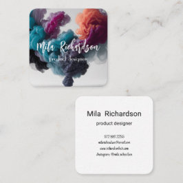 efecto humo tarjeta de visita cuadrada moderna