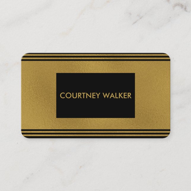 Efecto metalizado de oro de moda y tarjetas de (Anverso)