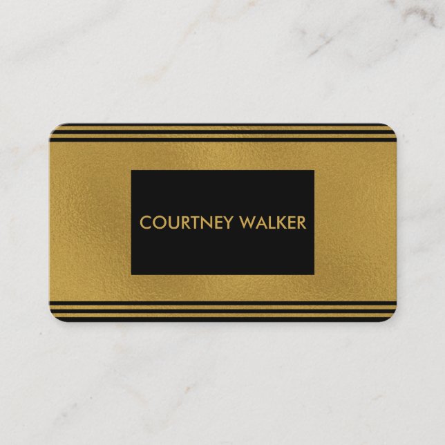 Efecto metalizado de oro de moda y tarjetas de (Anverso)