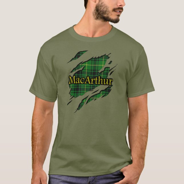 Efecto rasgado tartán de la camisa de MacArthur (Anverso)
