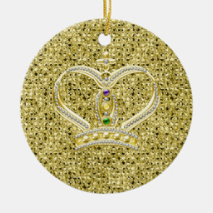 Efecto secuencial de oro Ornamento de Mardi Gras c