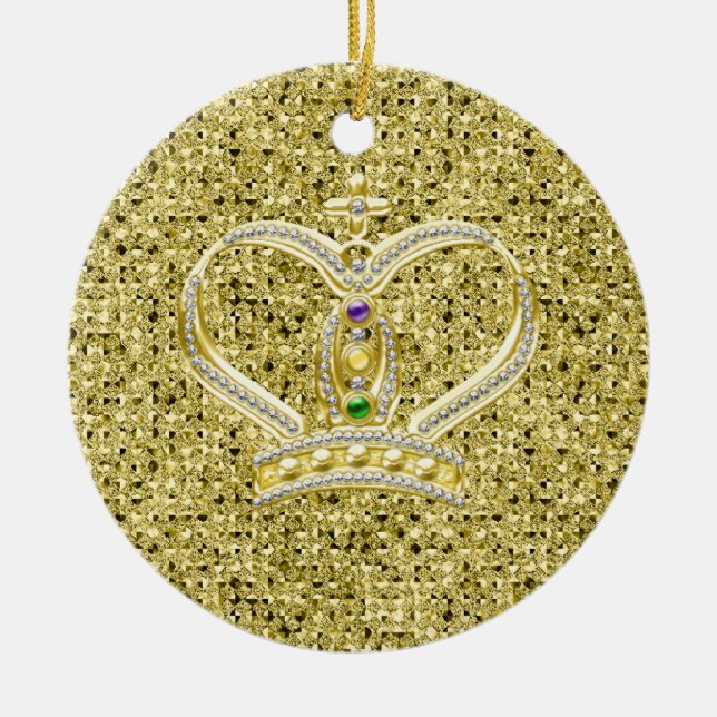 Efecto secuencial de oro Ornamento de Mardi Gras c (Frente)