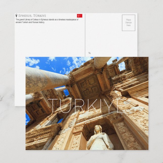 Efes, Türkiye Tarjeta Postal de Viaje (Anverso / Reverso)