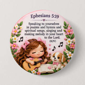 Efesios 5:19 Música Cristiana Botón Floral