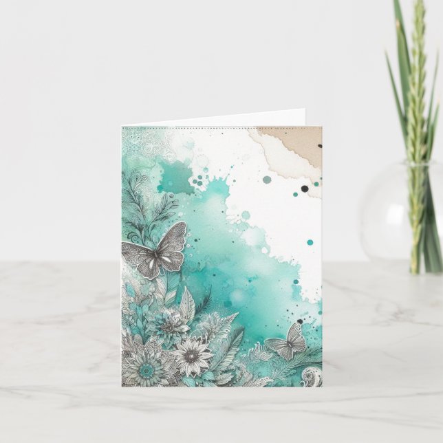 Efímeras Acuarelas Antiguas En Blanco (Anverso)