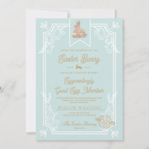 Egg Blue Easter Good Egg Tarjeta de certificado de