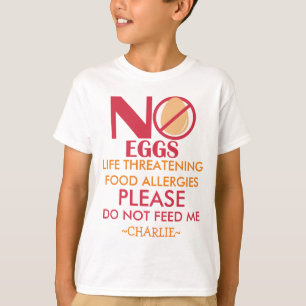 Egg la camisa de la alergia, no me alimente