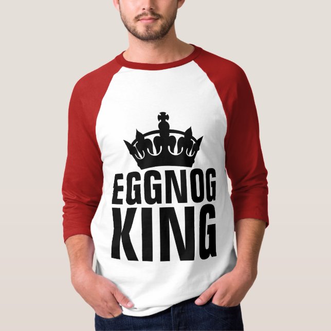 EGGNOG KING, graciosas camisetas para Navidades ma (Anverso)