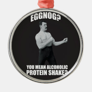 ¿Eggnog? Se refiere a un adorno de árbol de Navida