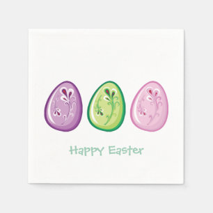 Eggs de Pascua Fiesta Papel conjunto de servilleta