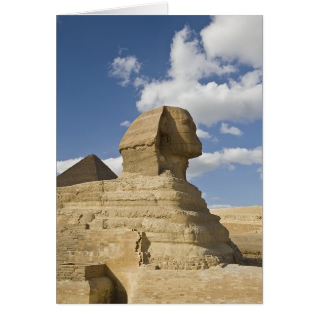 Egipto, Giza. La gran Esfinge se eleva sobre la (Frente)