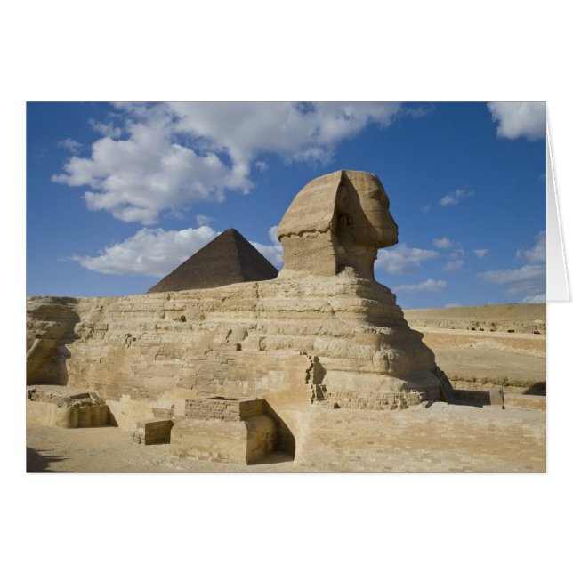 Egipto, Giza. La gran Esfinge se eleva sobre los 2 (Anverso (Horizontal))