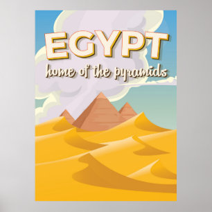 Egipto - Hogar de las Pirámides impresión de carte