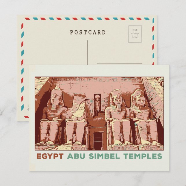 Egipto, la tarjeta postal del ilustracion de los t (Anverso / Reverso)