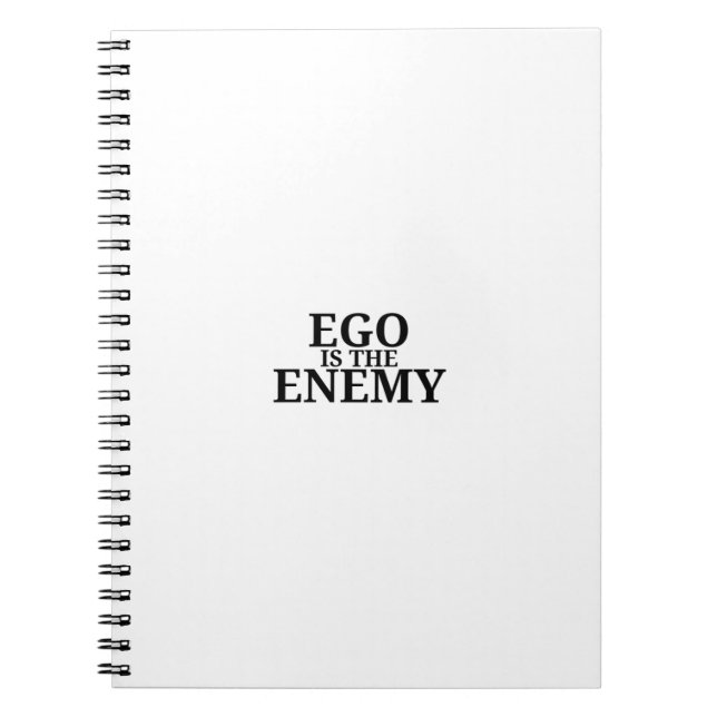 Ego Es El Enemigo Cuaderno Minimalista De Máquina  (Frente)