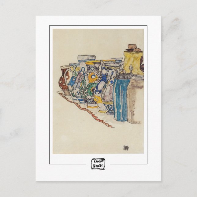 Egon Schiele # 344-2 - Tarjeta postal de arte (Anverso)